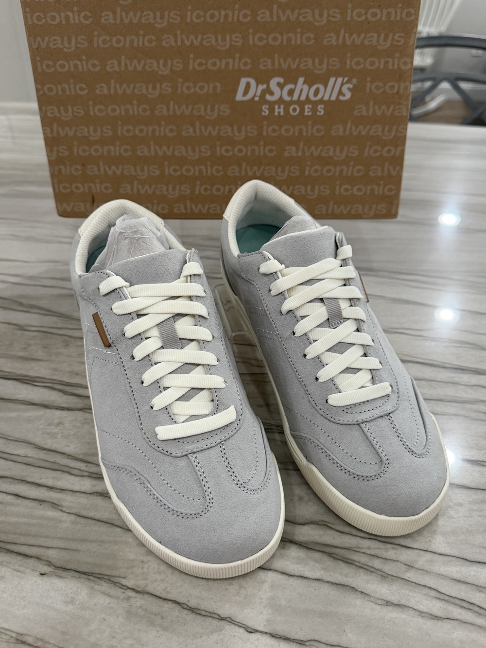 Dr. Scholl’s Time Off Win Sneakers – Gray Suede | Women’s Size 8M